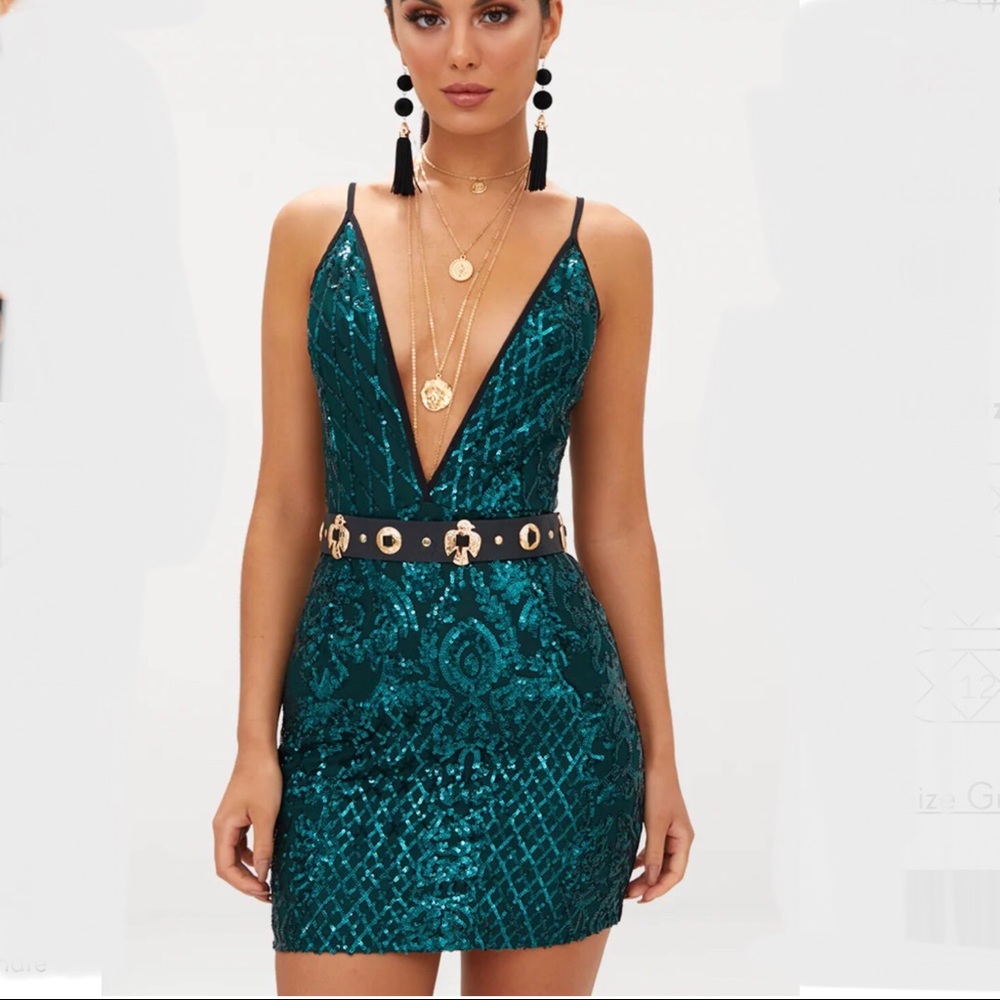NWT Prettylittlething Sequin Dress